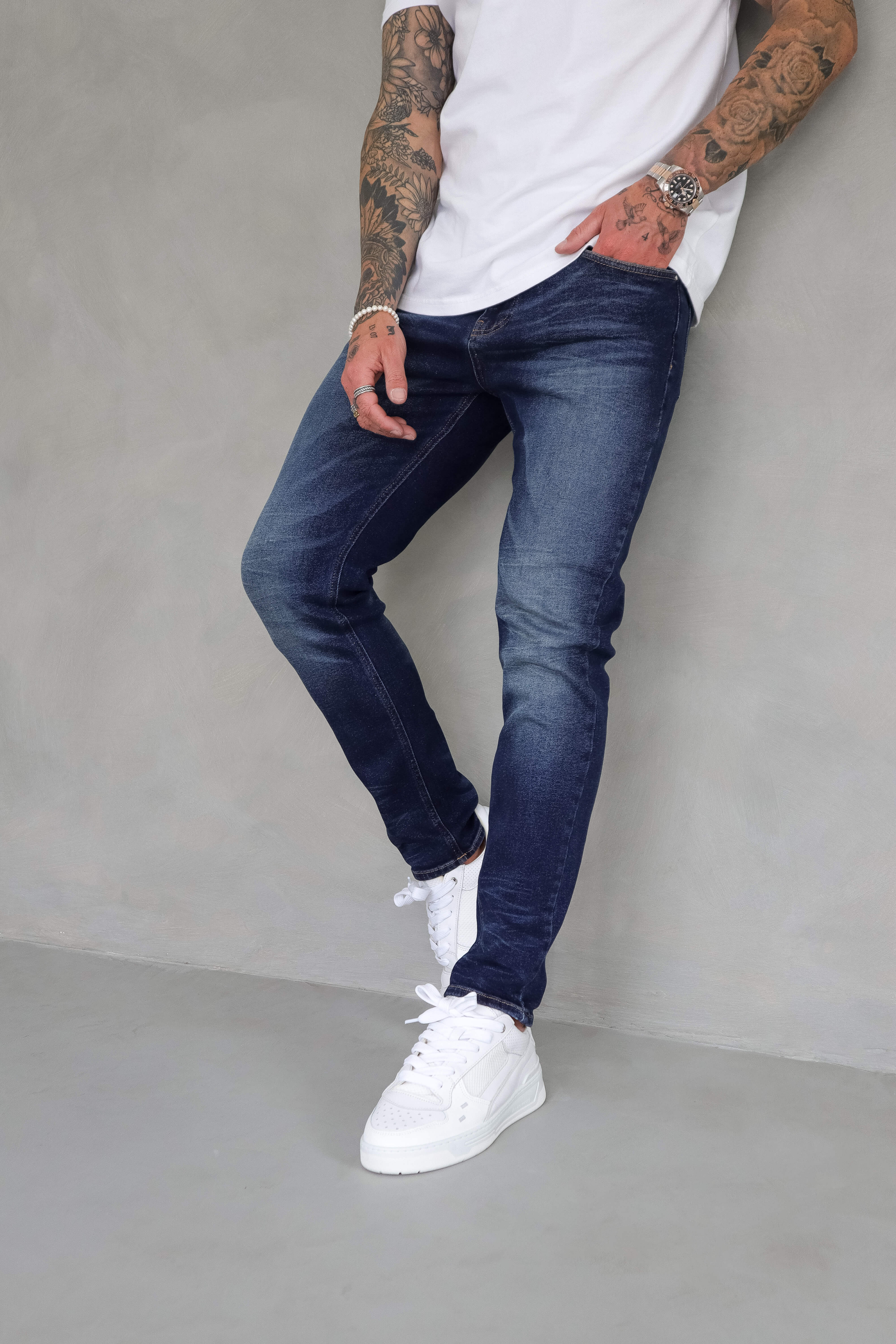 SLIM FIT JEANS 2.0 DETAILED - INDIGO BLUE - Image 4