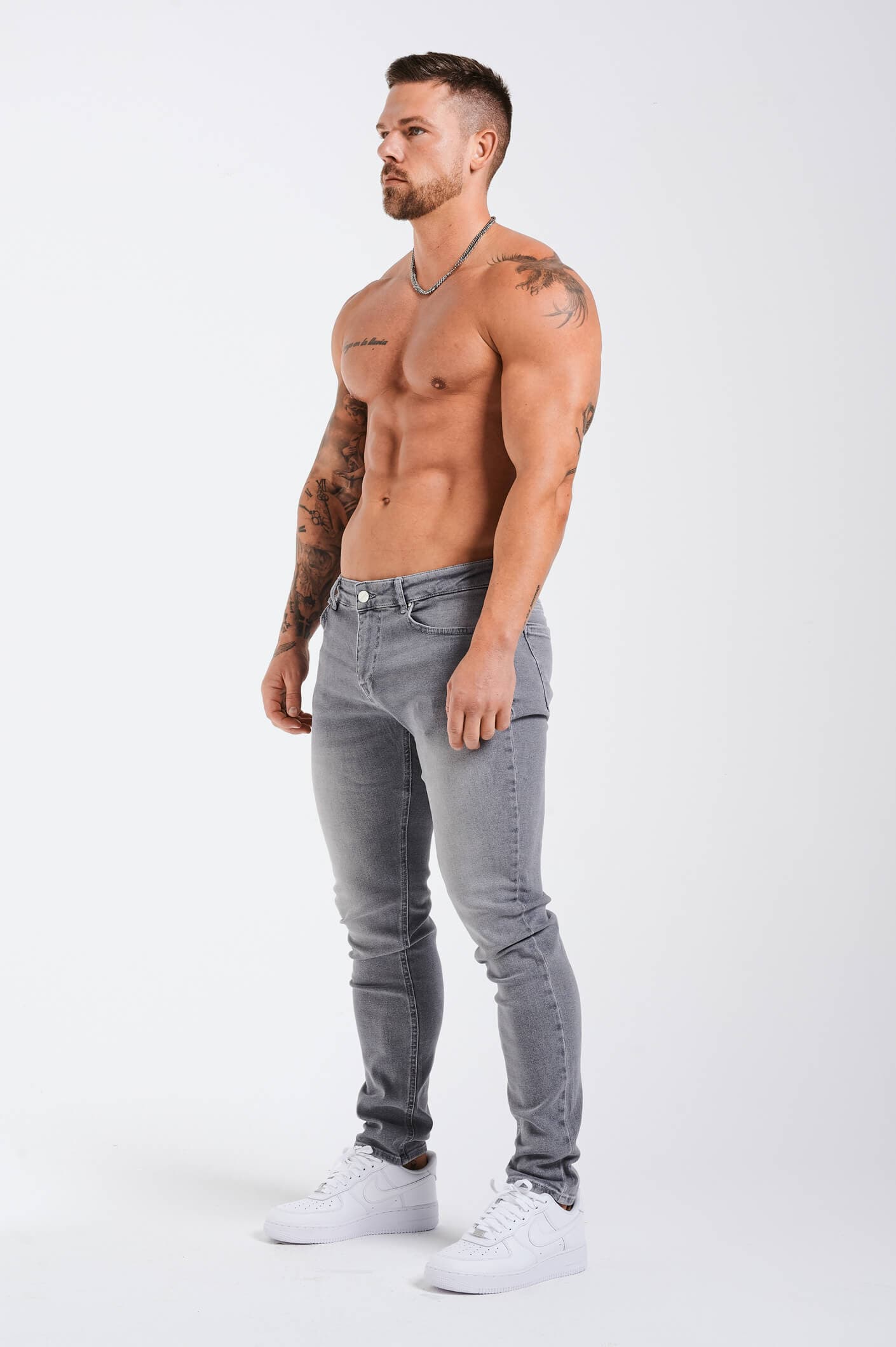 SLIM FIT JEANS 2.0 - LIGHT GREY WASH - Image 4