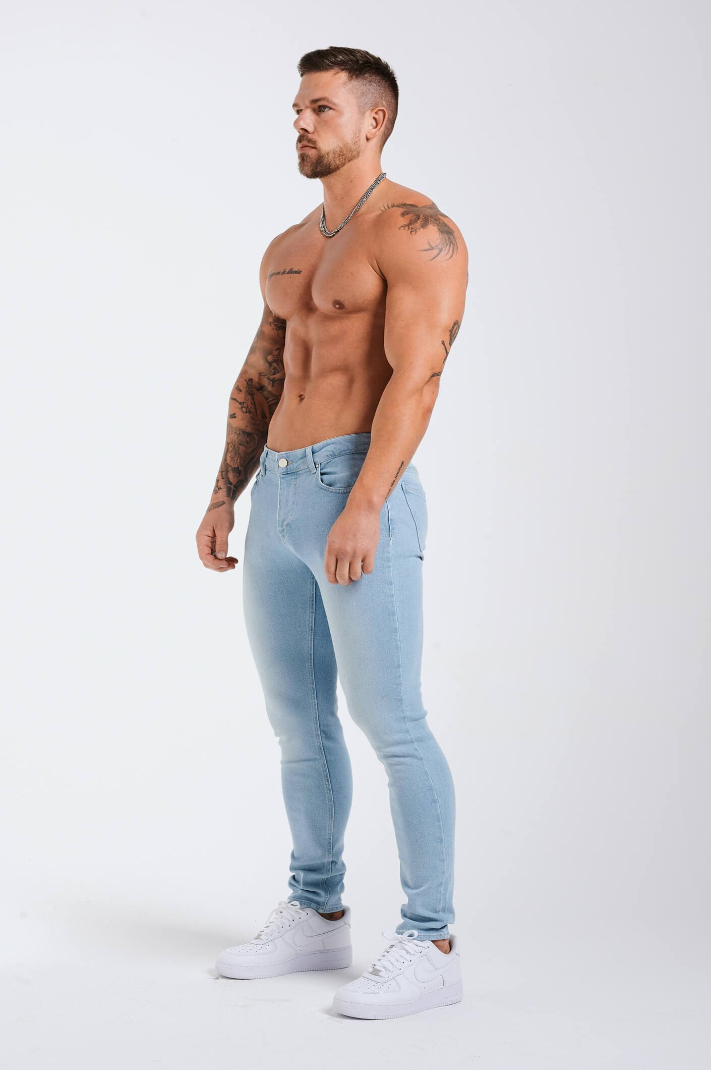 SLIM FIT JEANS 2.0 - PALE LIGHT BLUE - Image 4