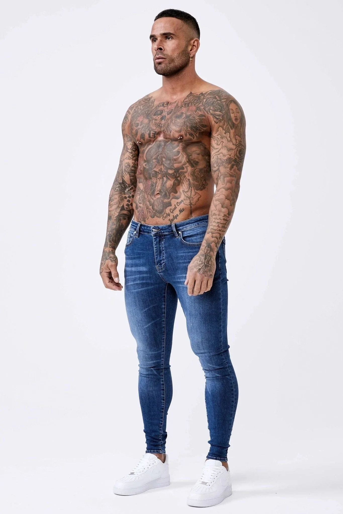 SKINNY FIT JEANS - VINTAGE BLUE EXTREME WASH - Image 4