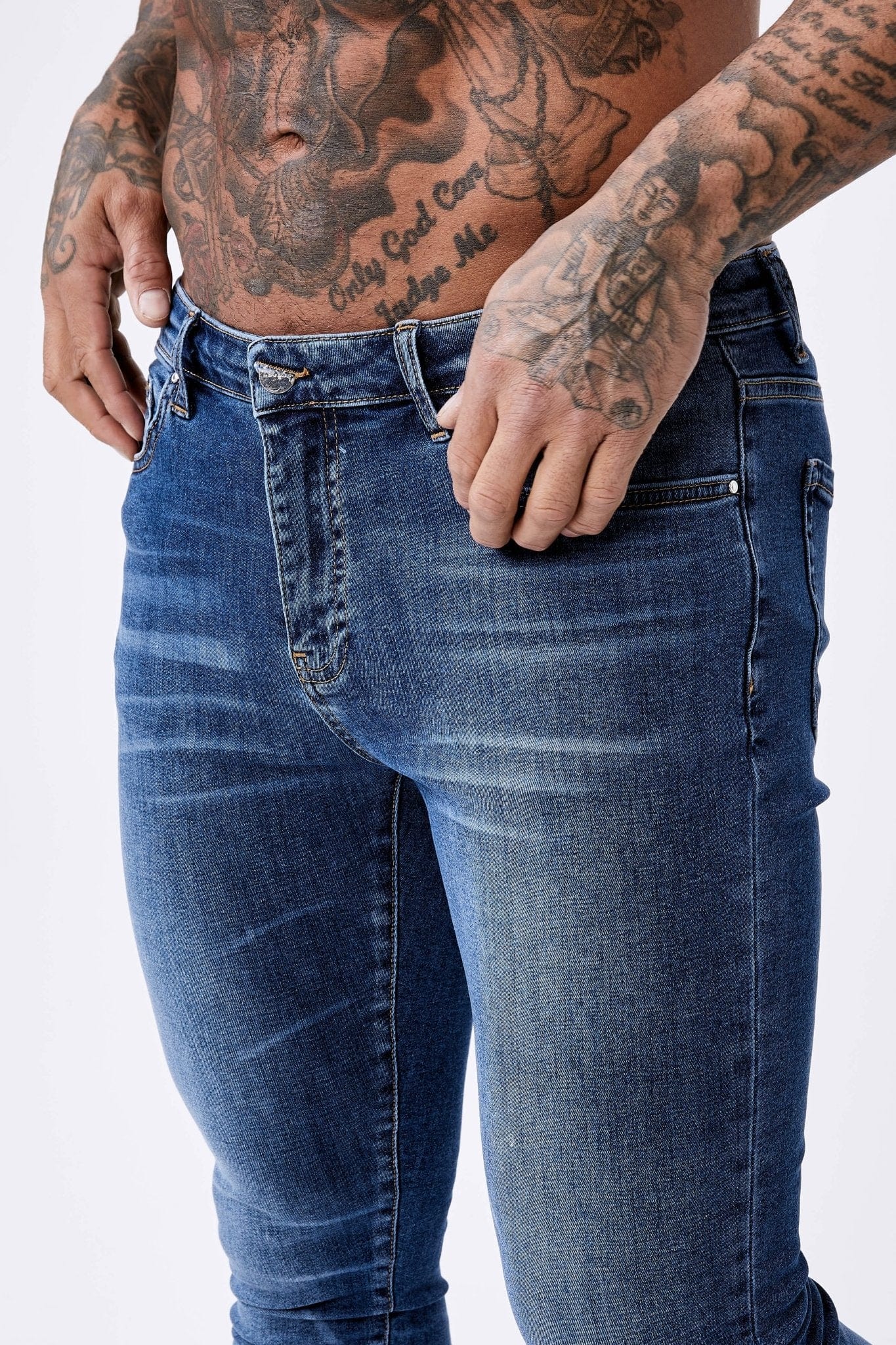 SKINNY FIT JEANS - VINTAGE BLUE EXTREME WASH - Image 5